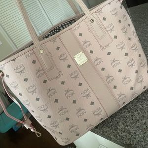 Pink MCM tote bag